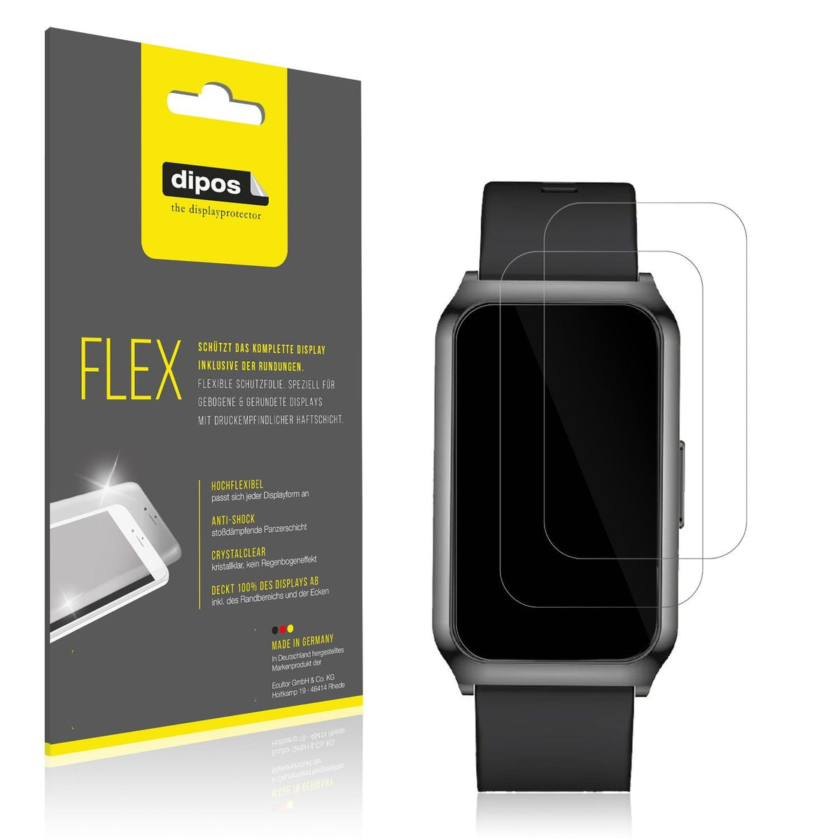 2x 3D Full Cover Schutzfolie für Fitoncloud 1.47 Zoll