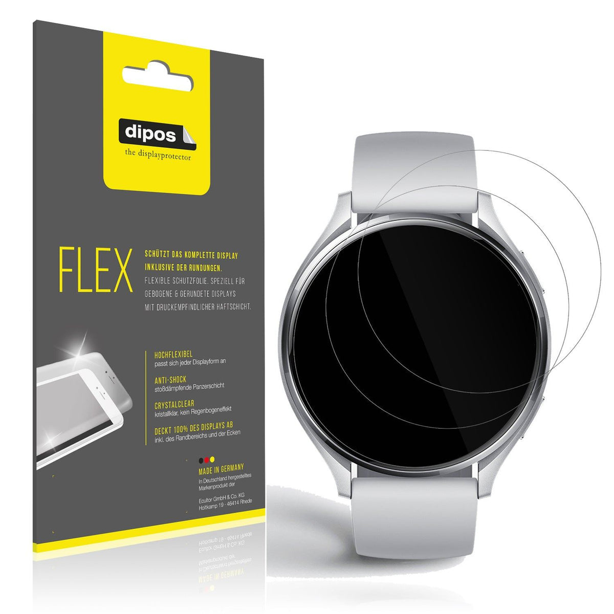 2x 3D Full Cover Schutzfolie für Xiaomi Watch 2