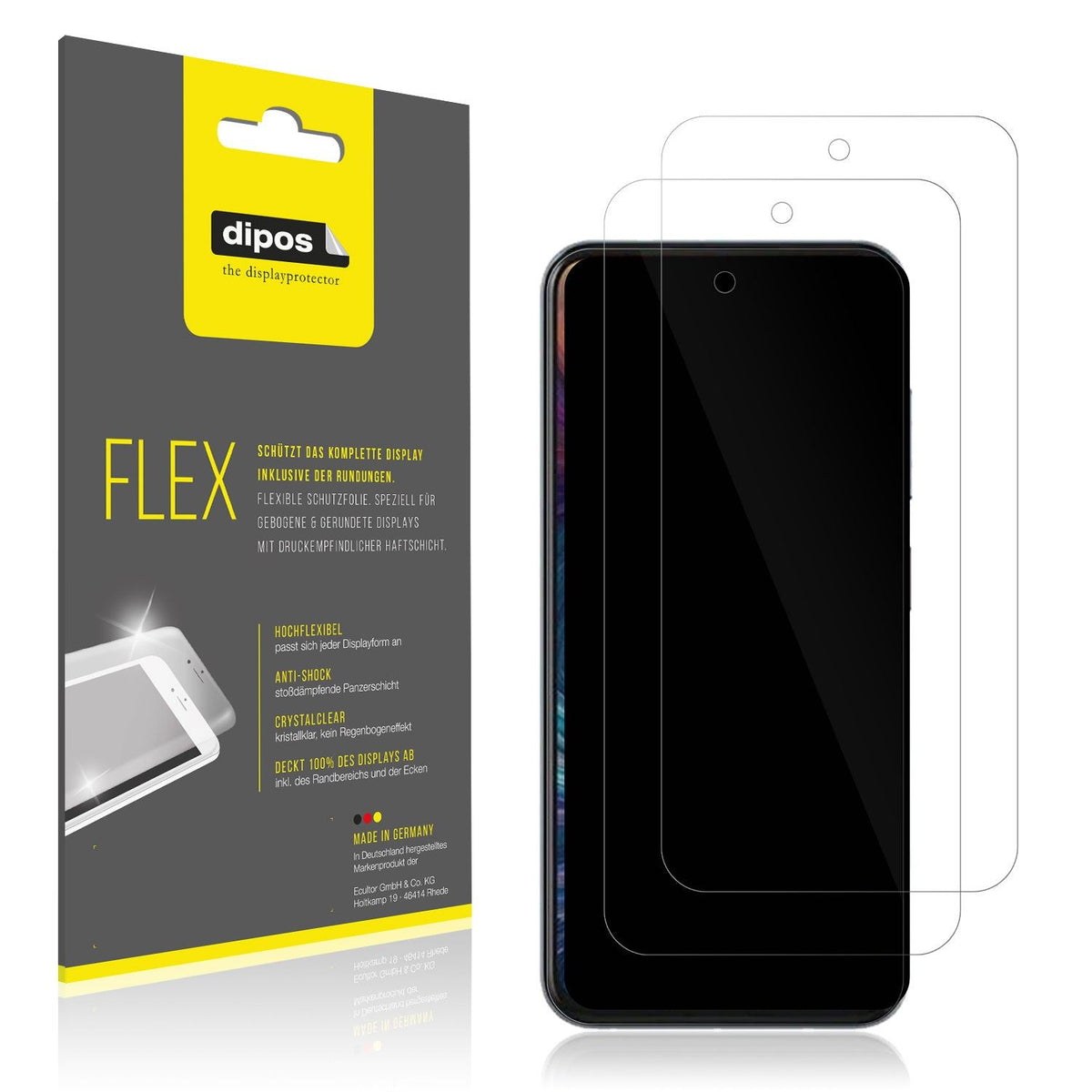 2x 3D Full Cover Schutzfolie für ZTE Axon 70
