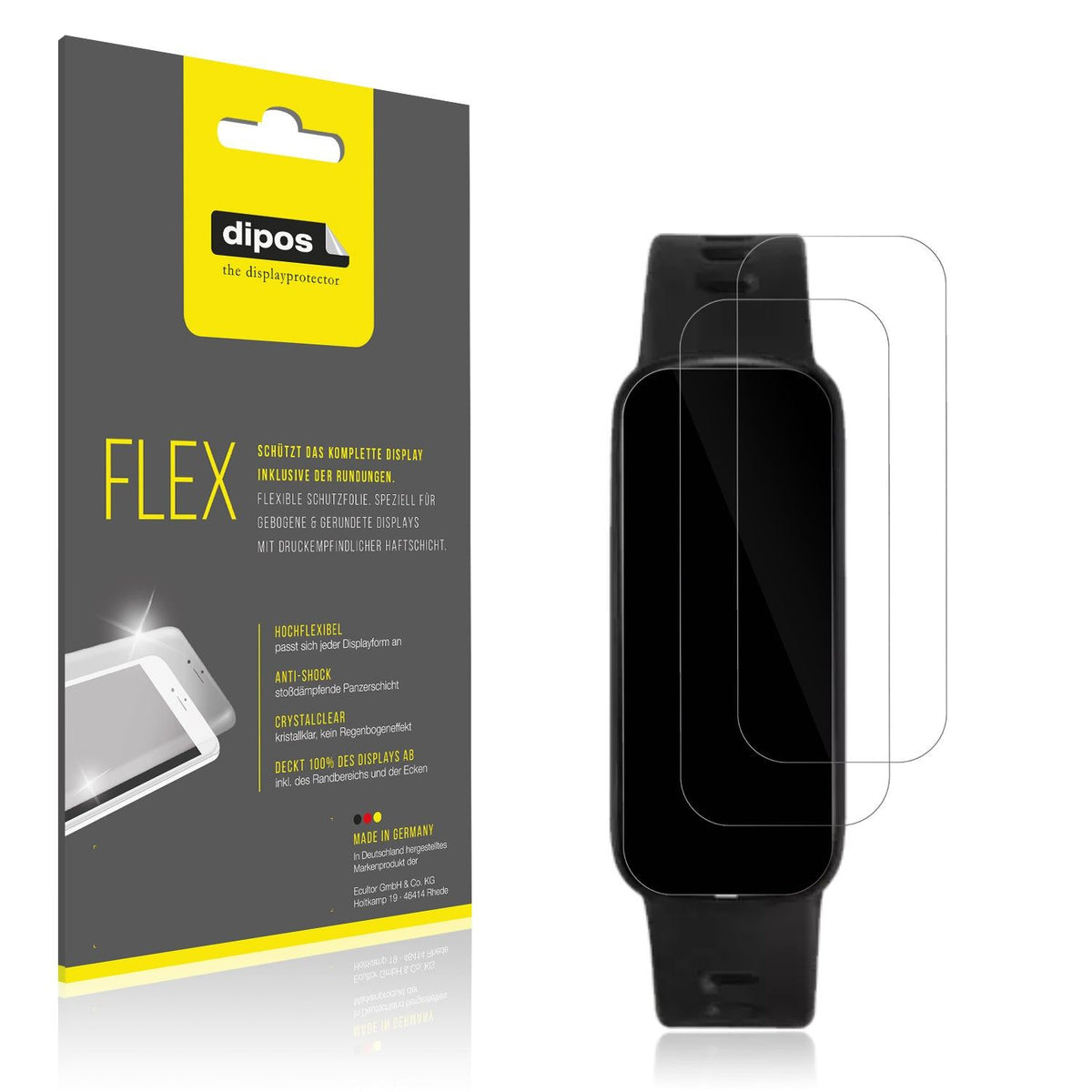 2x 3D Full Cover Schutzfolie für VivoWatch 6 Aero (HC-C06)