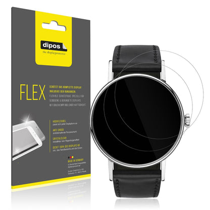 2x 3D Full Cover Schutzfolie für NOMOS Glashütte Ludwig