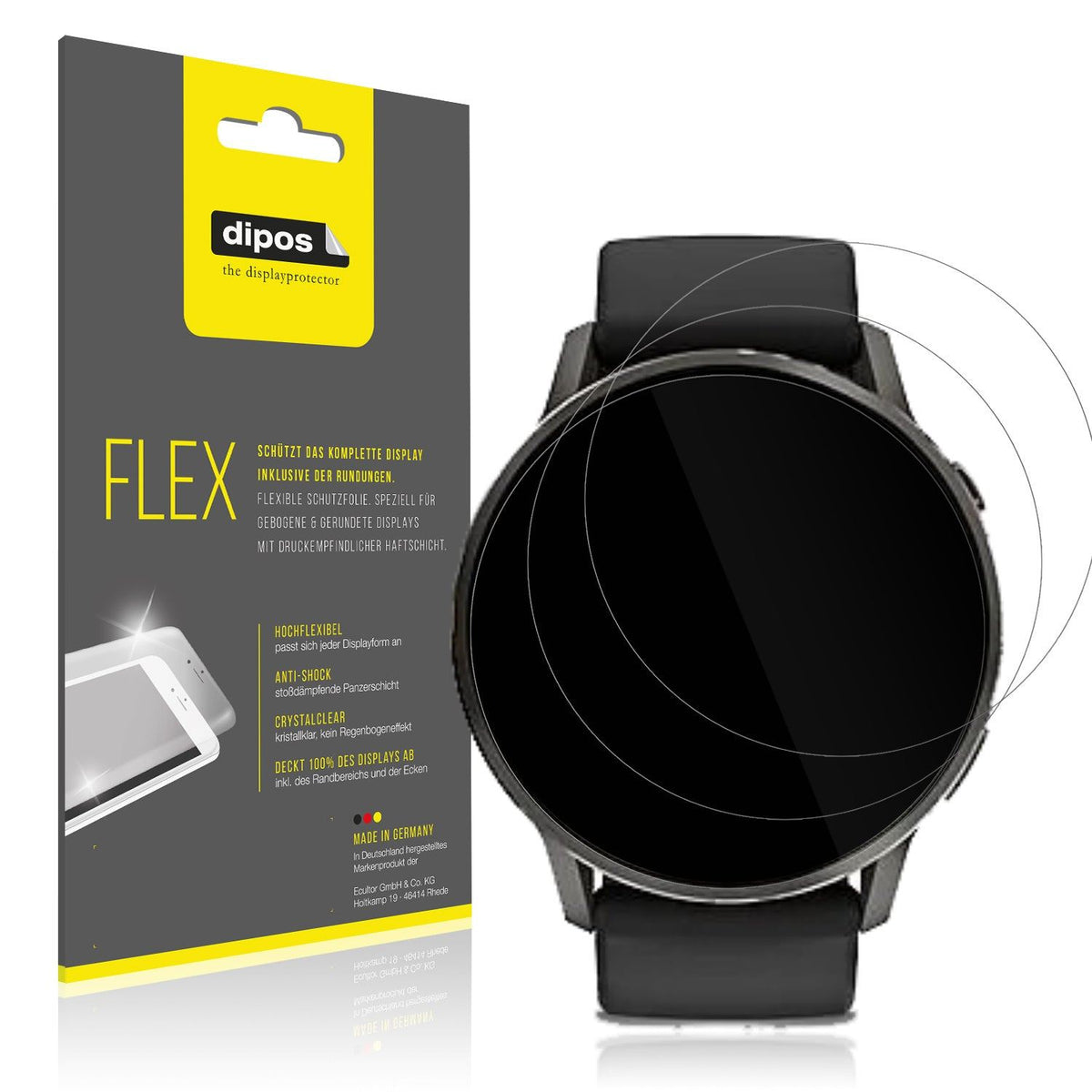 2x 3D Full Cover Schutzfolie für Garmin Venu 4 41mm
