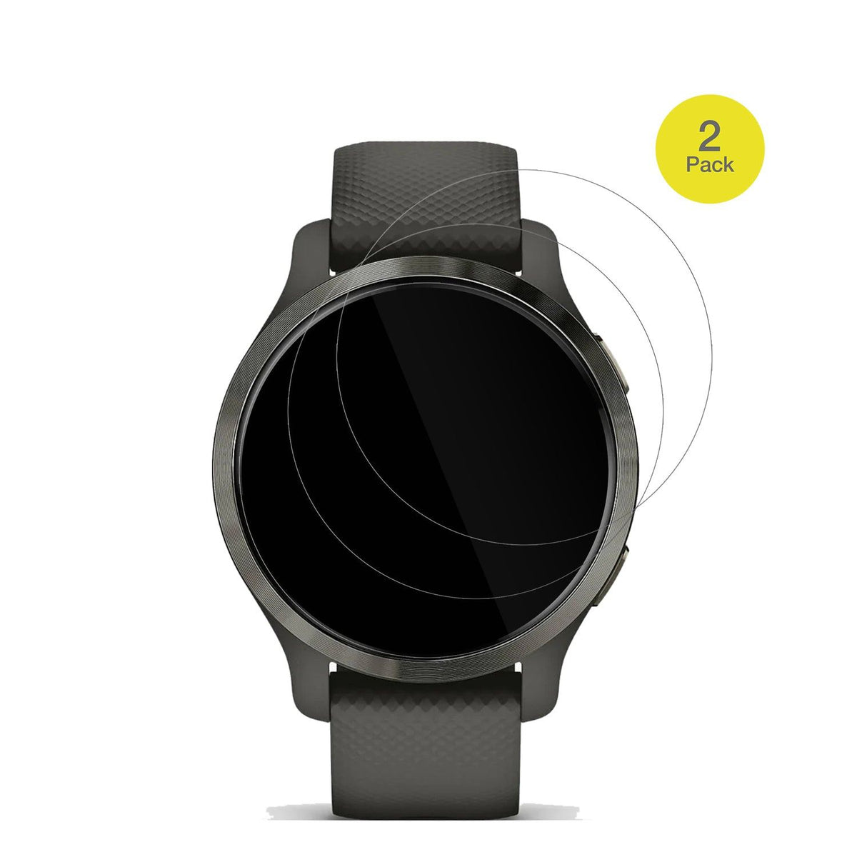 2x 3D Full Cover Schutzfolie für Garmin Venu 2s
