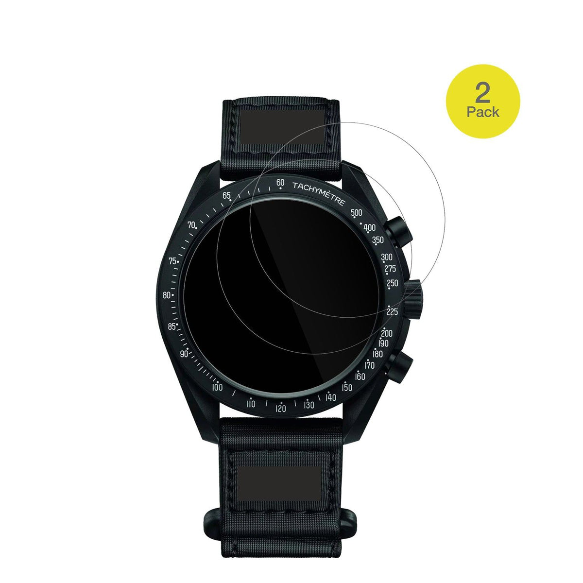 2x 3D Full Cover Schutzfolie für Omega x Swatch Speedmaster Moonswatch