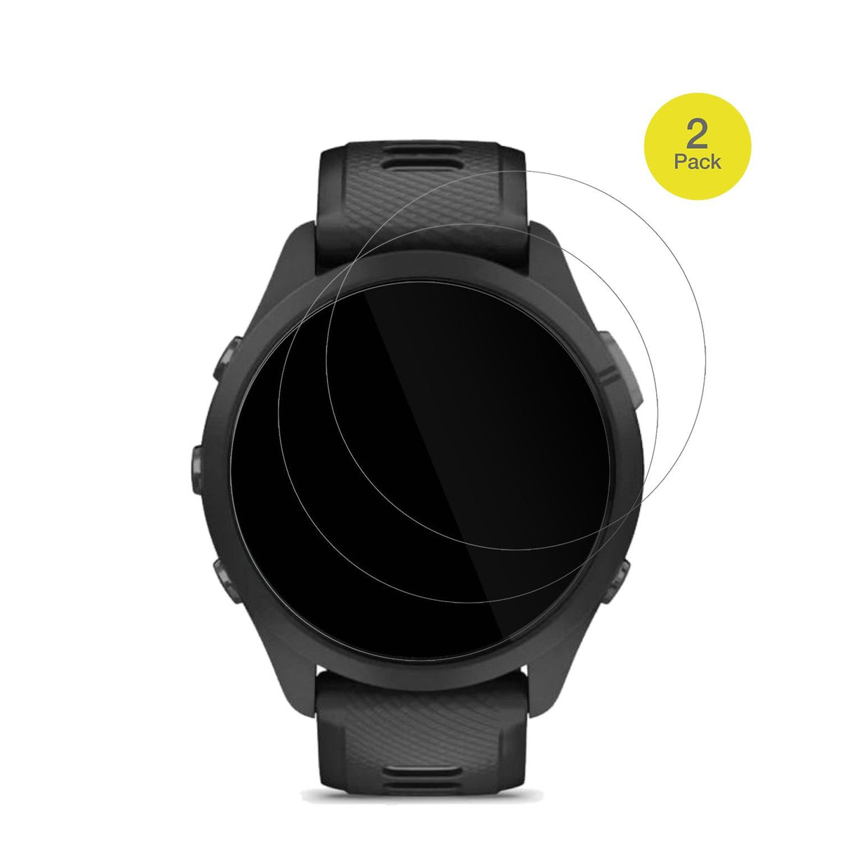 2x 3D Full Cover Schutzfolie für Garmin Forerunner 265 46mm