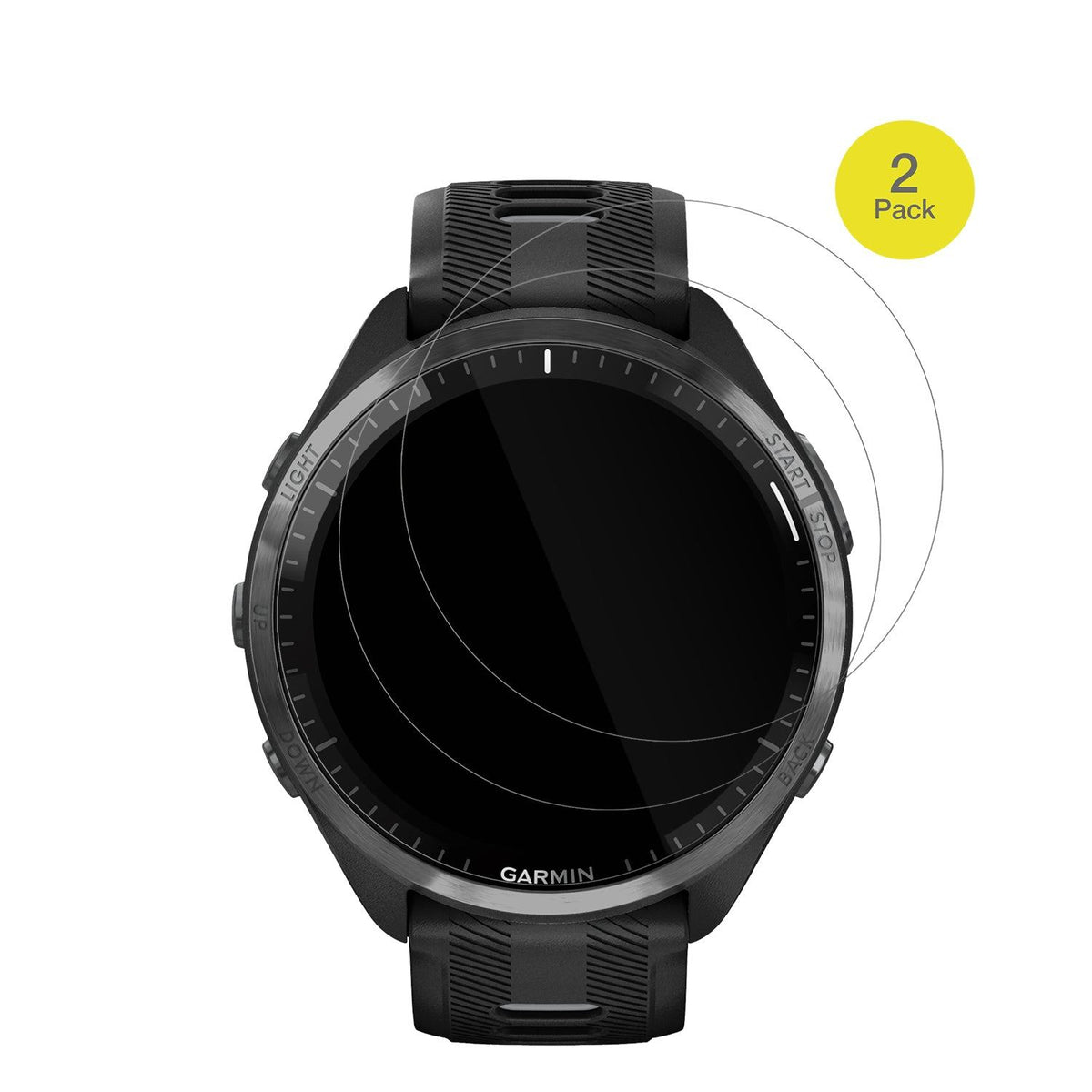 2x 3D Full Cover Schutzfolie für Garmin Forerunner 965
