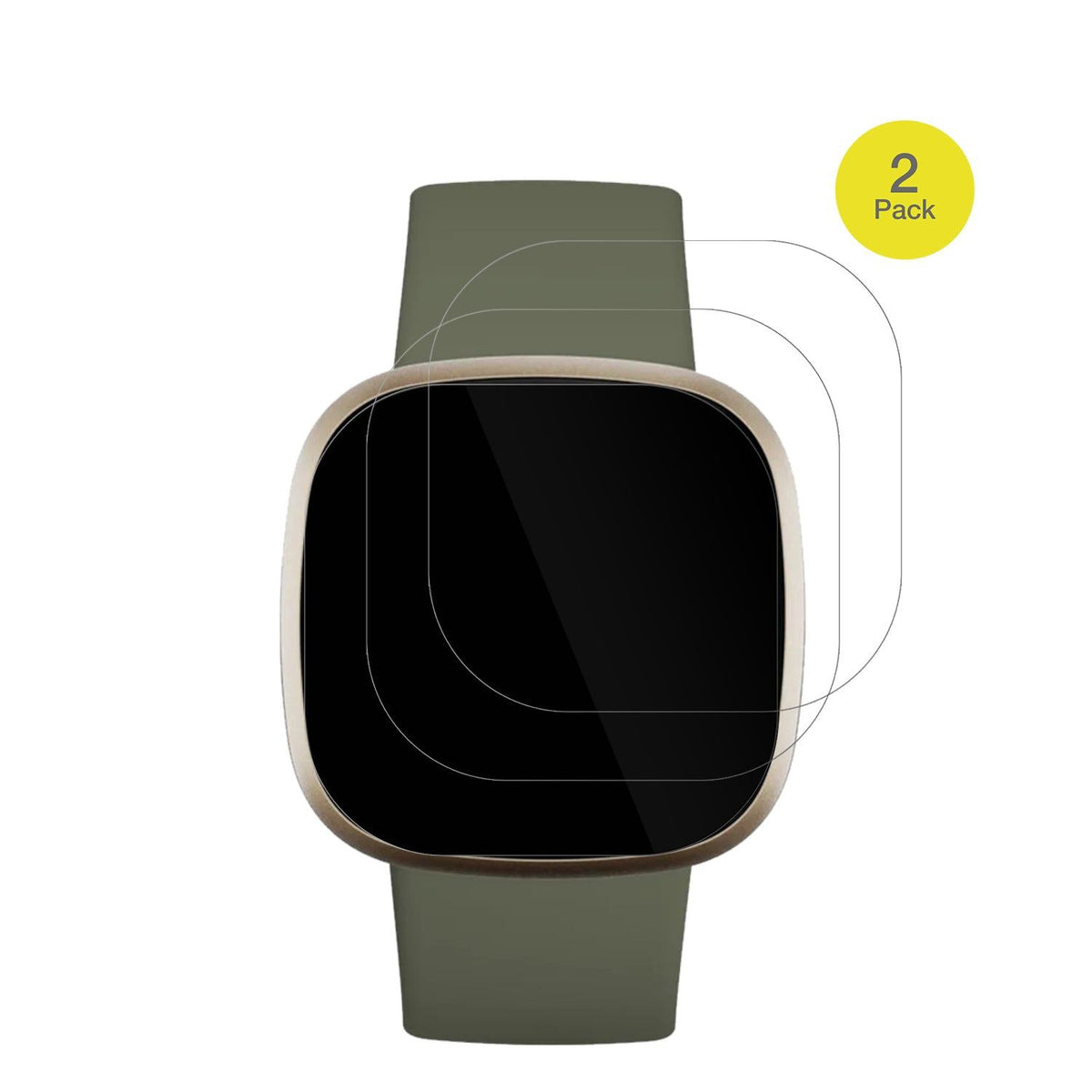 2x 3D Full Cover Schutzfolie für Fitbit Versa 3