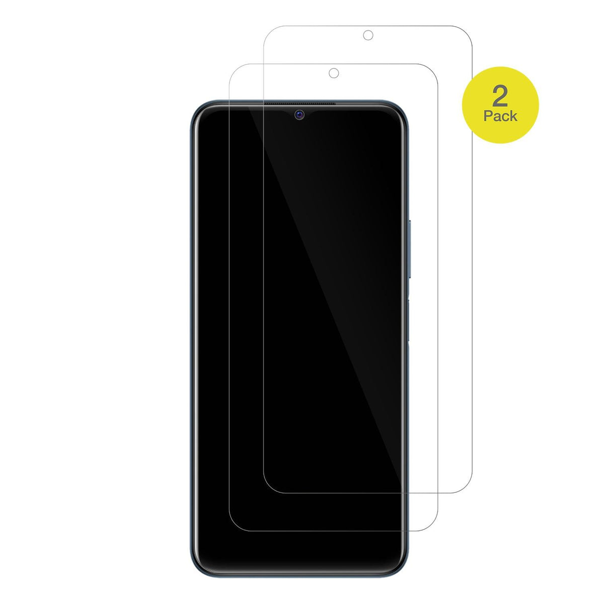 2x 3D Full Cover Schutzfolie für Vivo Y21s