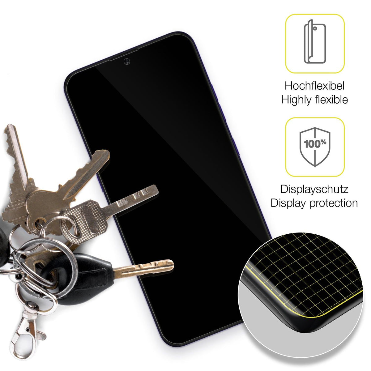 3x 3D Full Cover Schutzfolie für LG K22 Plus