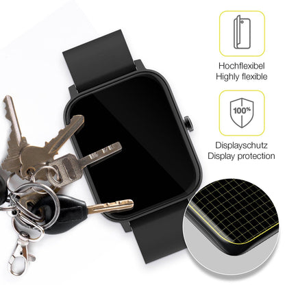 2x 3D Full Cover Schutzfolie für Matast Smartwatch