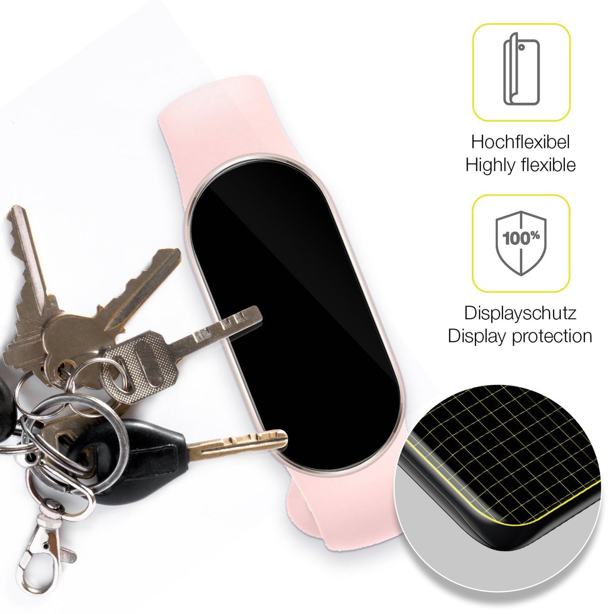 2x 3D Full Cover Schutzfolie für Xiaomi Smart Band 9