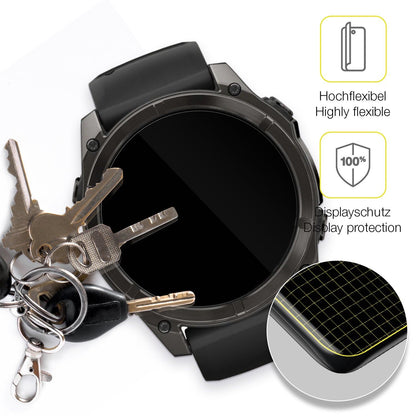 2x 3D Full Cover Schutzfolie für Garmin Fenix 8 47mm