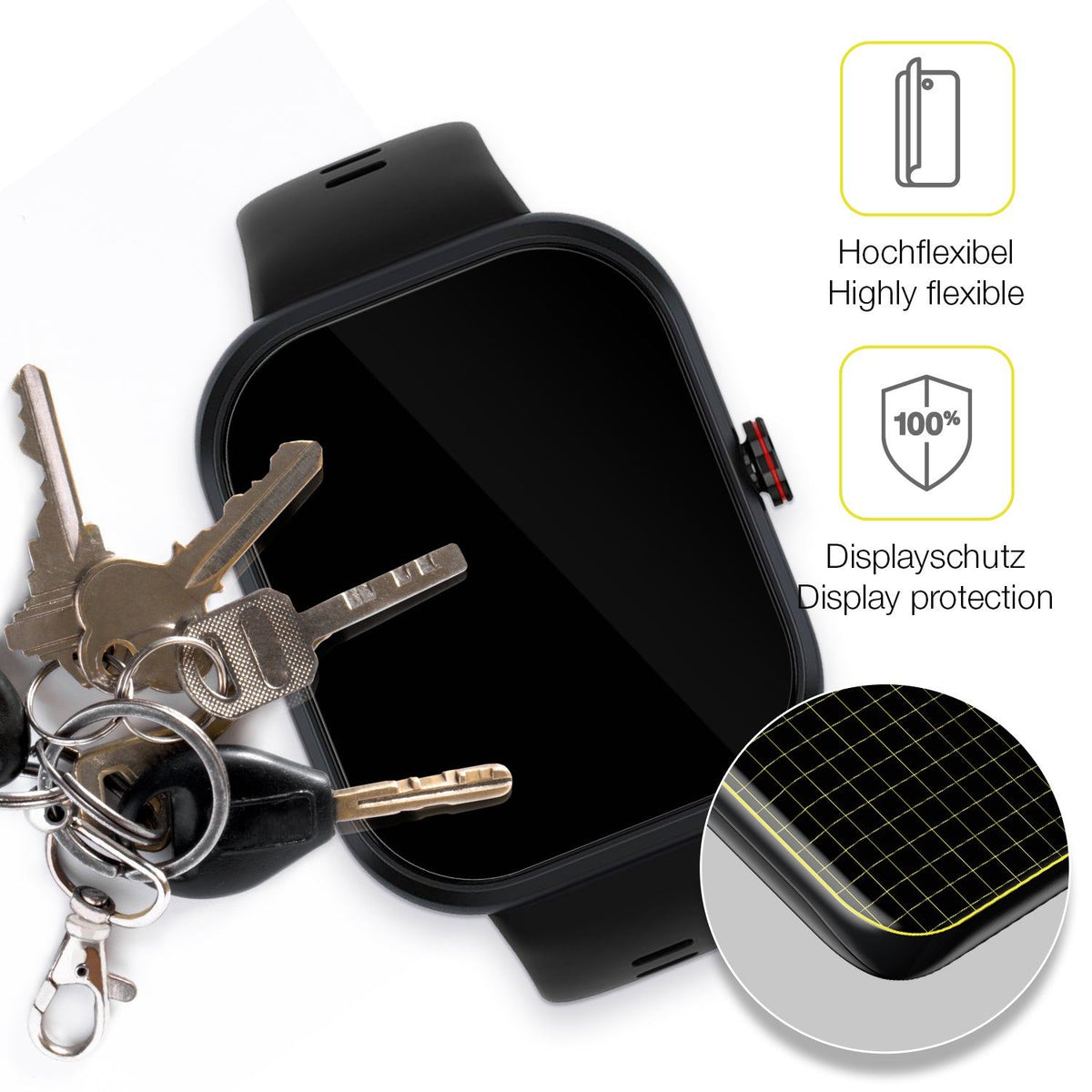 2x 3D Full Cover Schutzfolie für Honor Choice Connected
