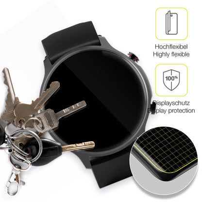 2x 3D Full Cover Schutzfolie für Hama 6910 Smartwatch