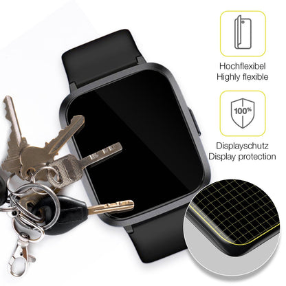 2x 3D Full Cover Schutzfolie für LETSACTIV ID205U Smartwatch