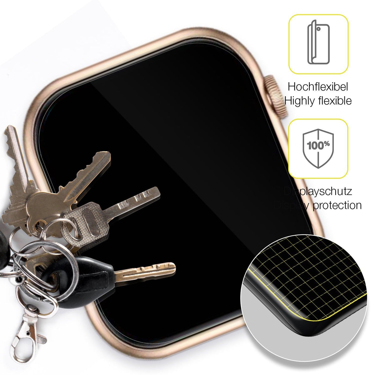 2x 3D Full Cover Schutzfolie für Livlov QX7PRO