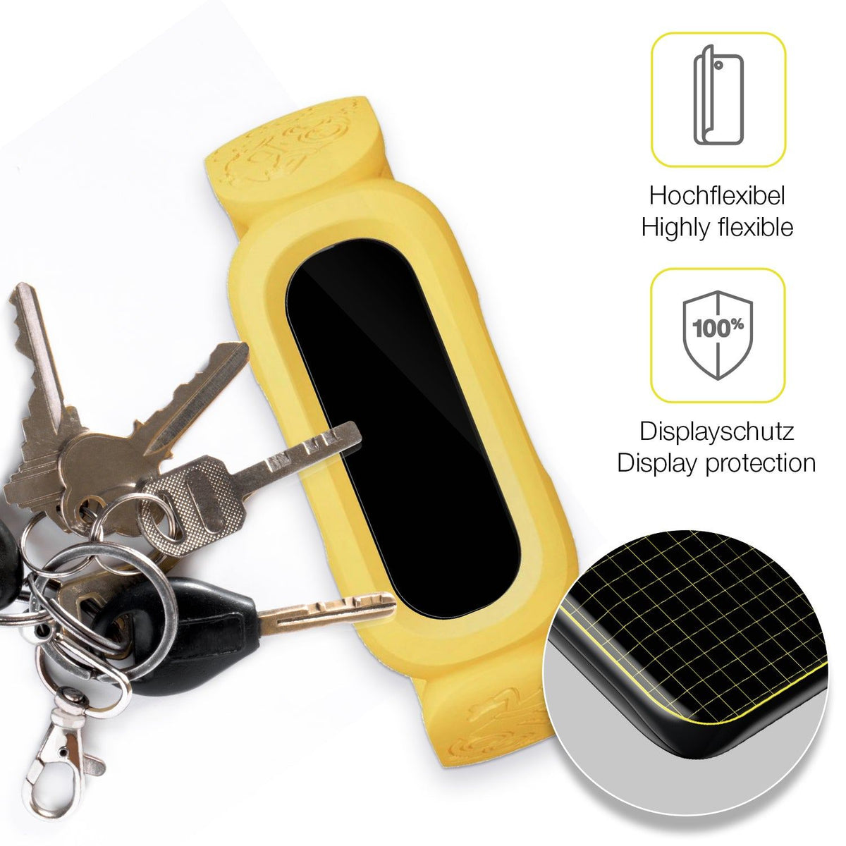 2x 3D Full Cover Schutzfolie für FitBit Ace 3 Minions Special Edition