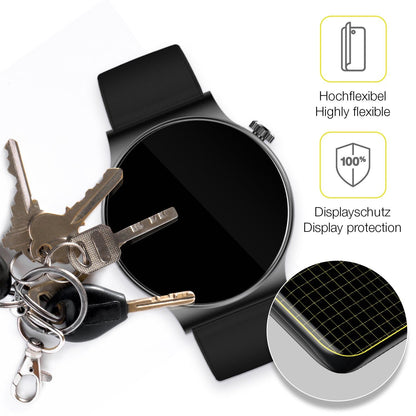 2x 3D Full Cover Schutzfolie für OOQE Watch CS PRO
