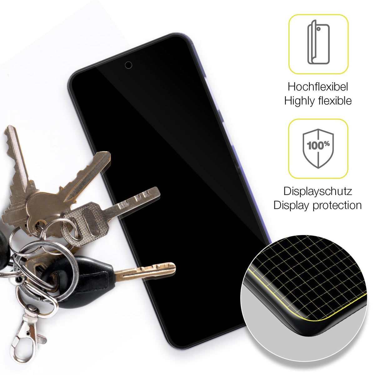2x 3D Full Cover Schutzfolie für Xiaomi Mix Flip 2