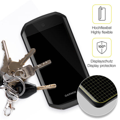 2x 3D Full Cover Schutzfolie für Garmin Edge 1050