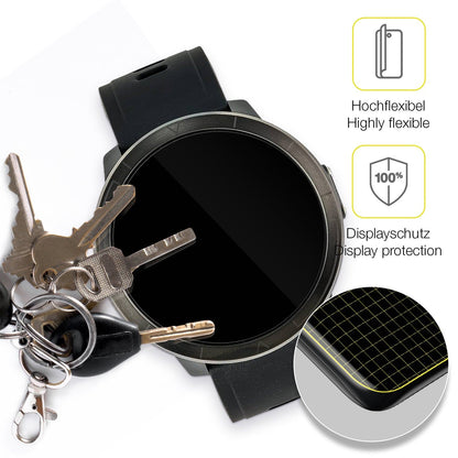 2x 3D Full Cover Schutzfolie für Watchmark Kardiowatch WM18 Plus