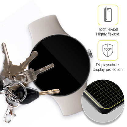 2x 3D Full Cover Schutzfolie für Google Pixel Watch 4 41mm