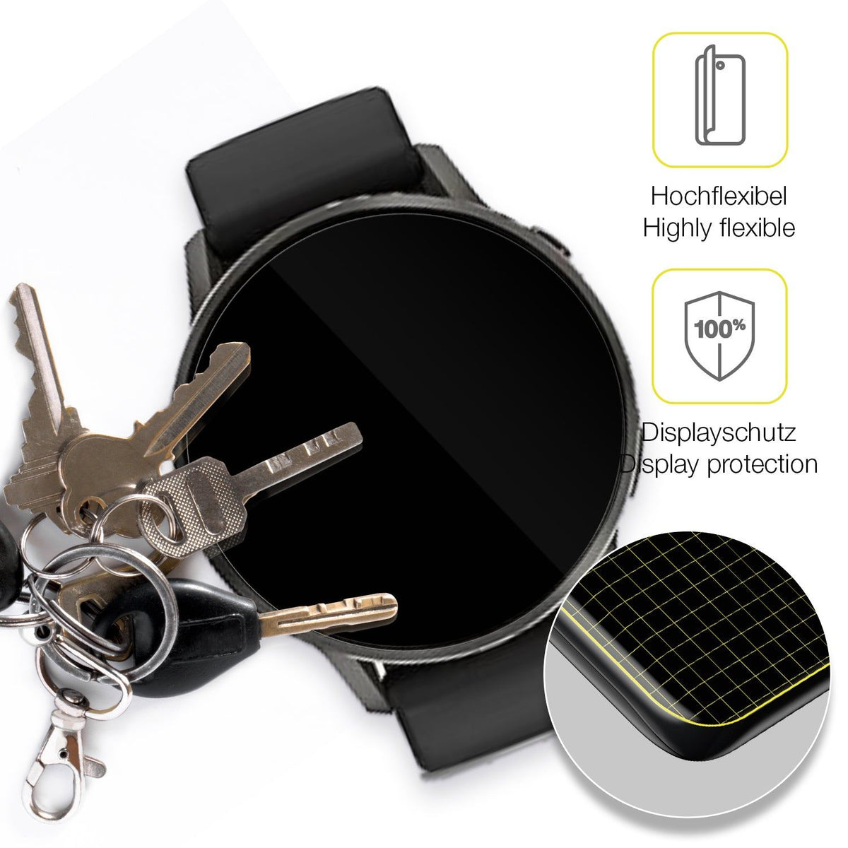 2x 3D Full Cover Schutzfolie für Garmin Venu 4 41mm