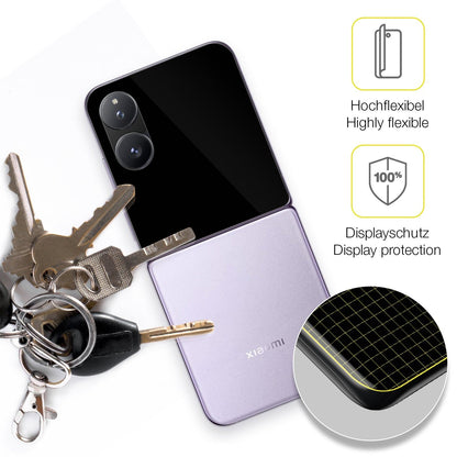 2x 3D Full Cover Schutzfolie für Xiaomi Mix Flip 2 Außenseite
