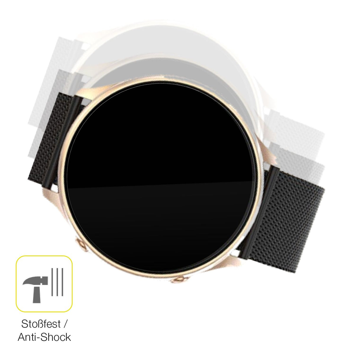 2x 3D Full Cover Schutzfolie für SLOKSFil S51 Smartwatch