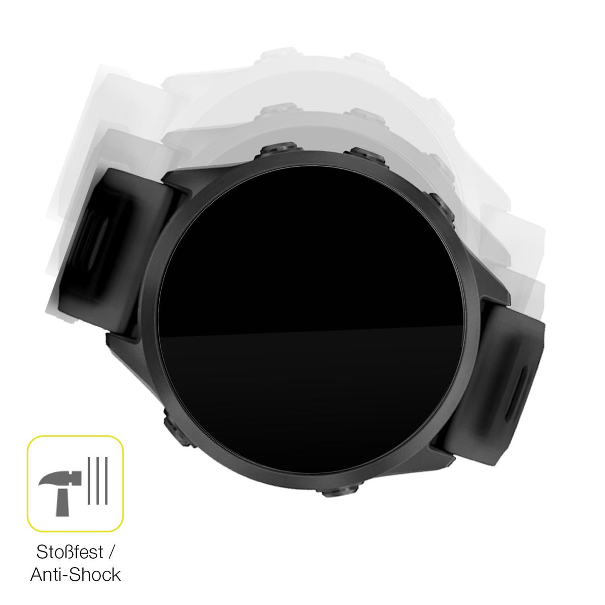 2x 3D Full Cover Schutzfolie für Garmin Forerunner 570 47mm