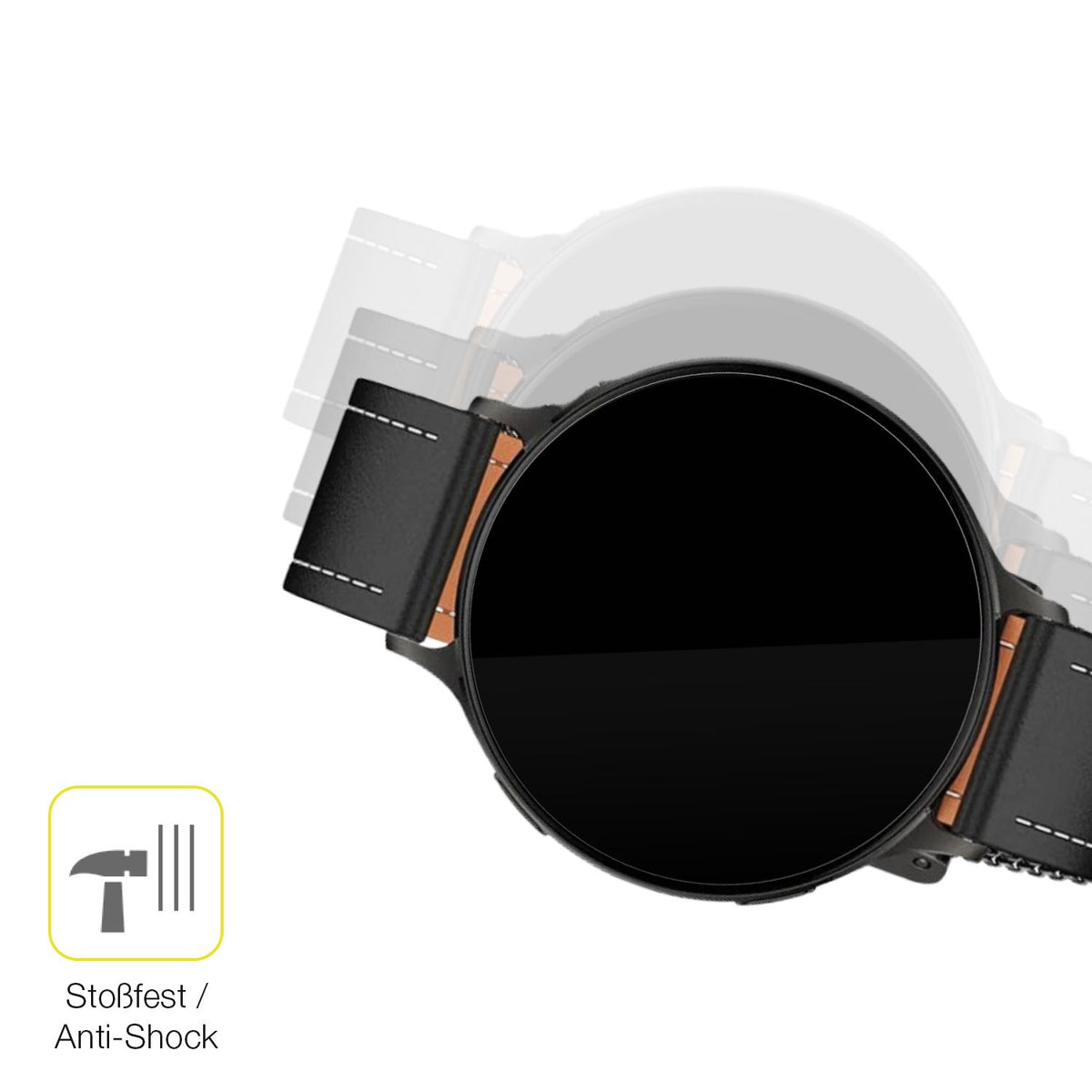 2x 3D Full Cover Schutzfolie für Pireware Nano Smartwatch