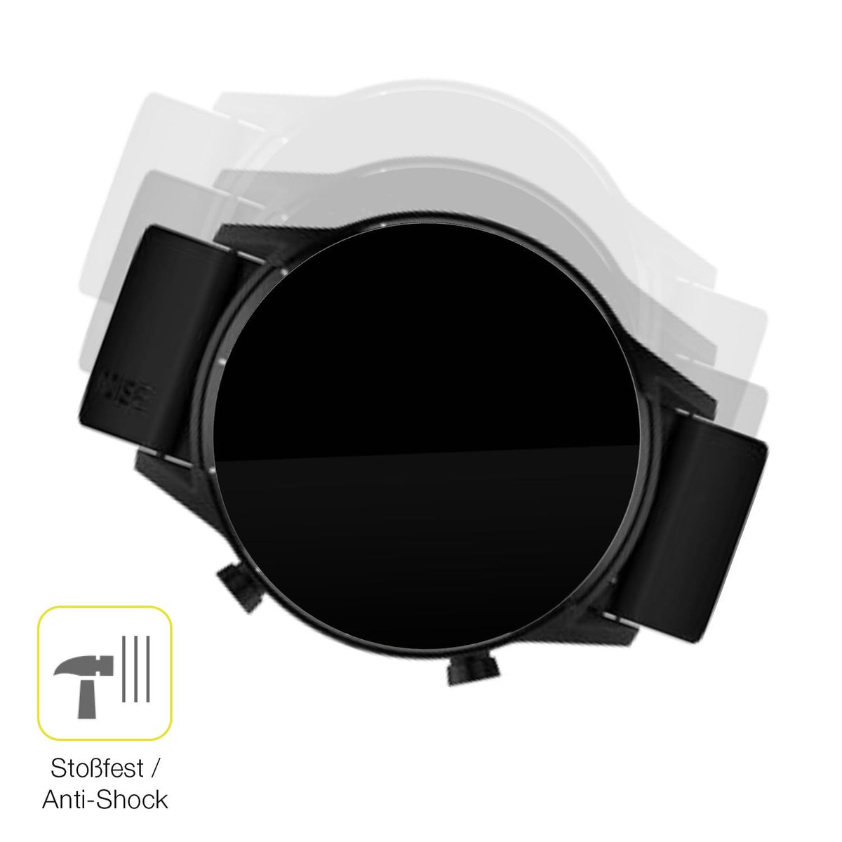2x 3D Full Cover Schutzfolie für Tecno Watch Pro 2