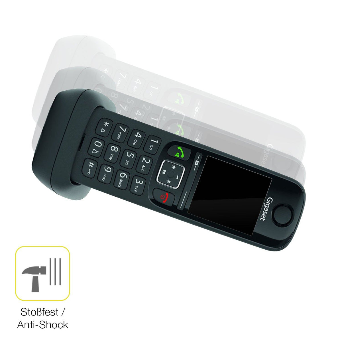 2x 3D Full Cover Schutzfolie für Gigaset AS690 DECT Telefon