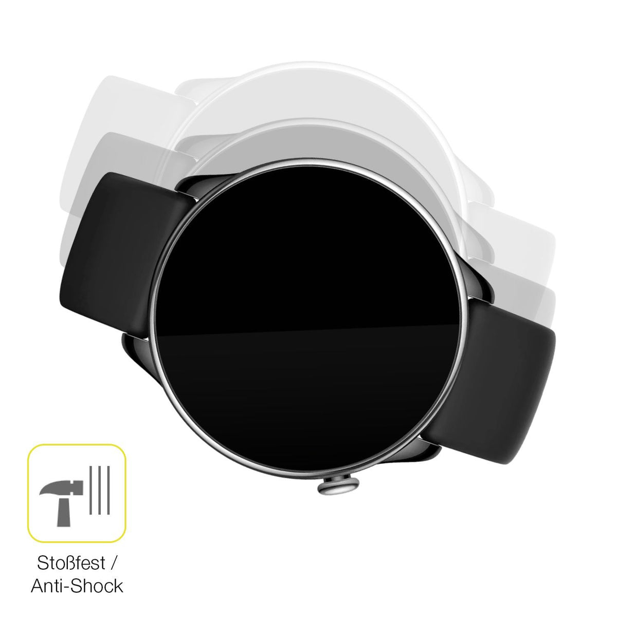 2x 3D Full Cover Schutzfolie für Amazfit GTR mini
