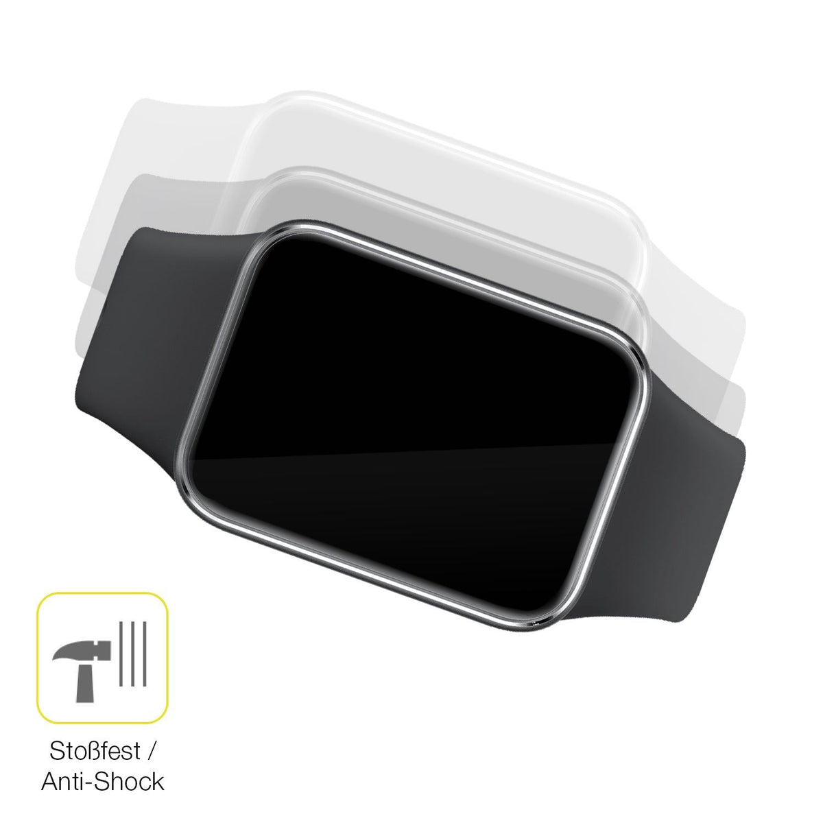 2x 3D Full Cover Schutzfolie für Xiaomi Smart Band 9 Pro