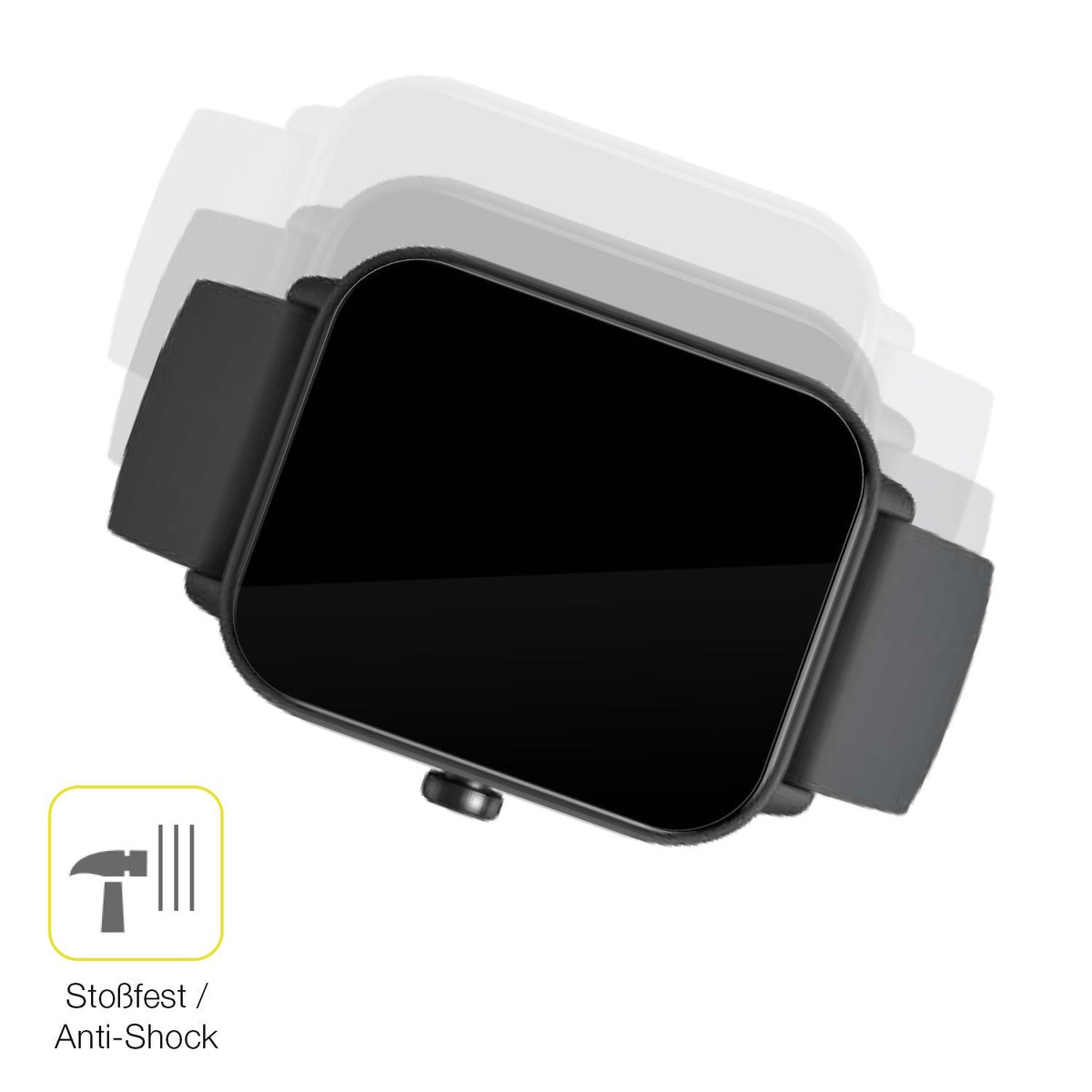 2x 3D Full Cover Schutzfolie für UHOOFIT G35 Smartwatch