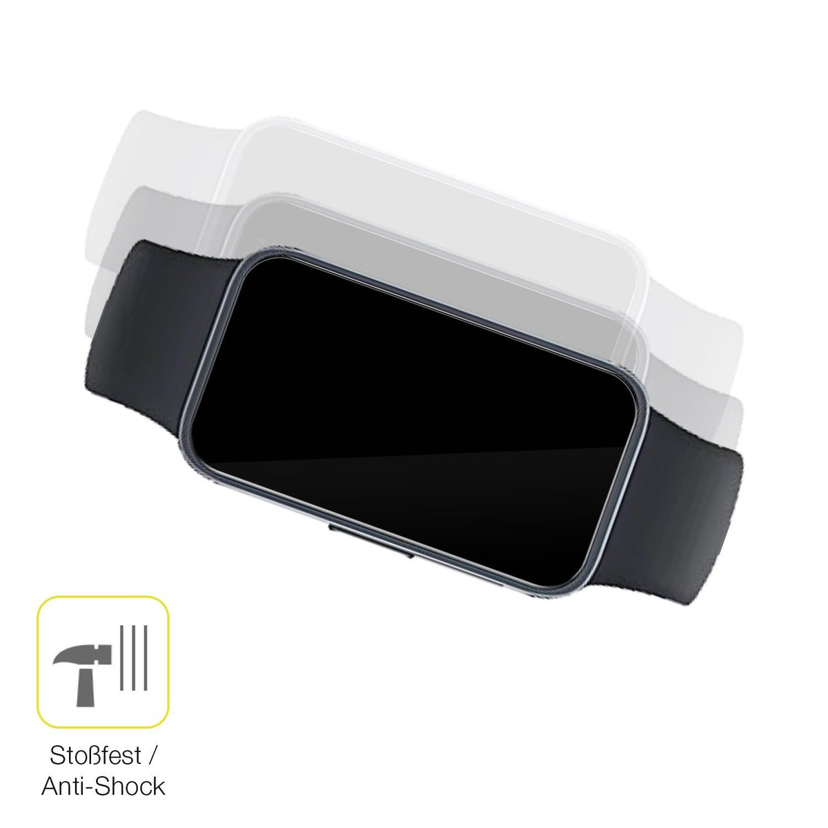 2x 3D Full Cover Schutzfolie für Huawei Band 10