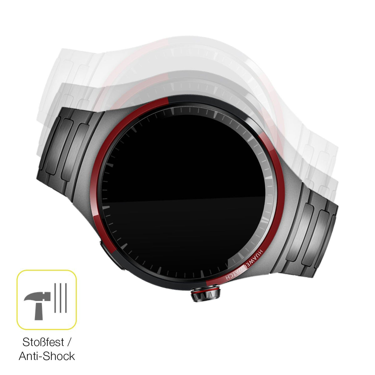 2x 3D Full Cover Schutzfolie für Huawei Watch 4 Pro Space Edition
