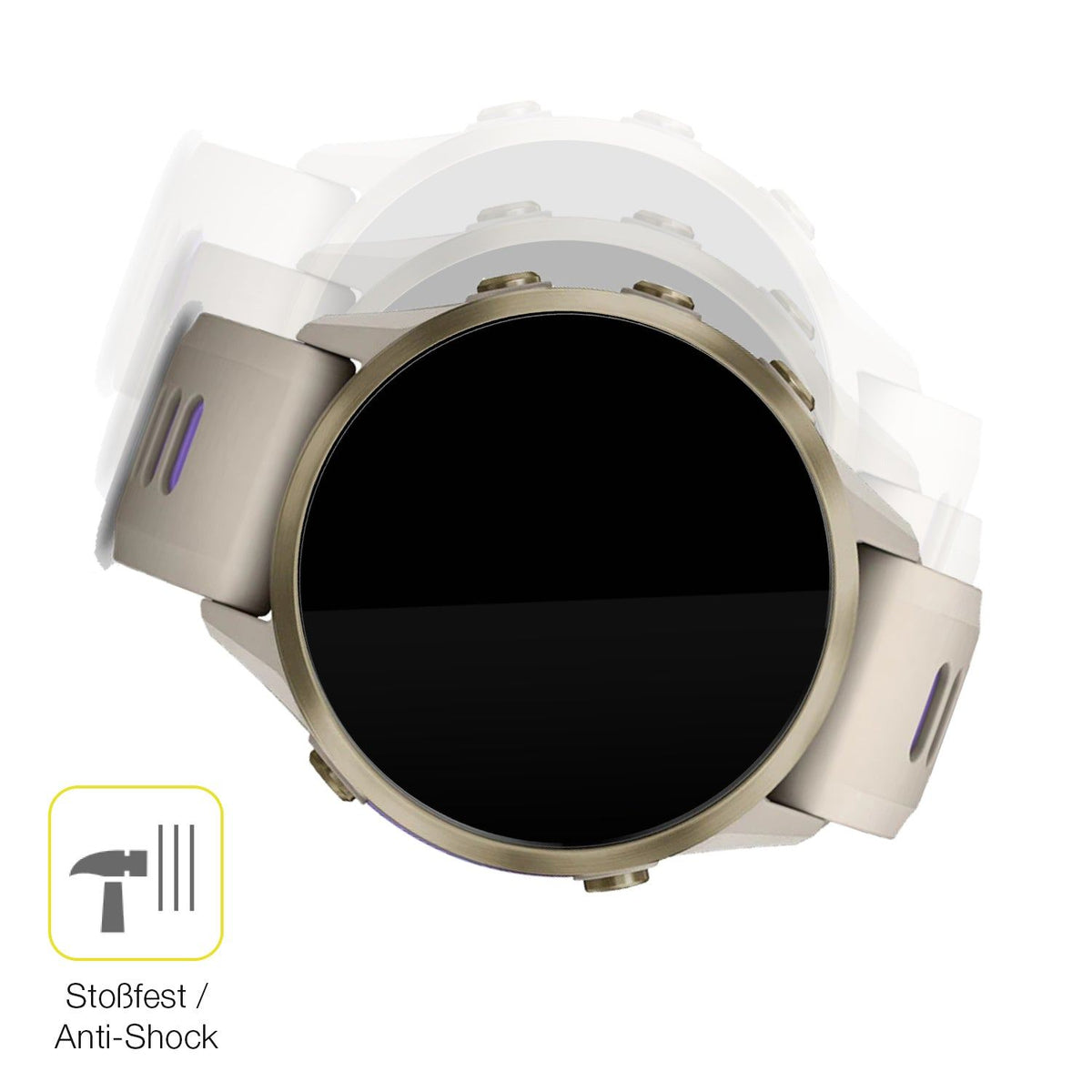 2x 3D Full Cover Schutzfolie für Garmin Forerunner 970