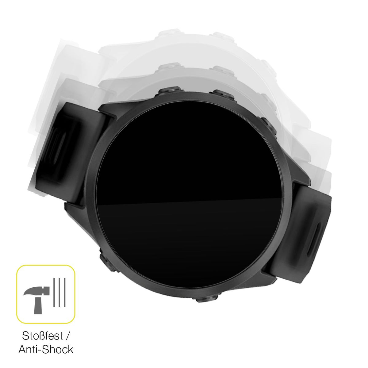 2x 3D Full Cover Schutzfolie für Garmin Forerunner 570 47mm