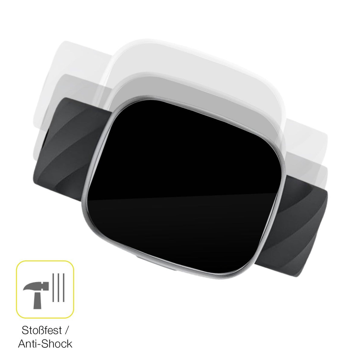 2x 3D Full Cover Schutzfolie für Catgiff A22 Smartwatch