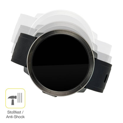 2x 3D Full Cover Schutzfolie für Watchmark Kardiowatch WM18 Plus