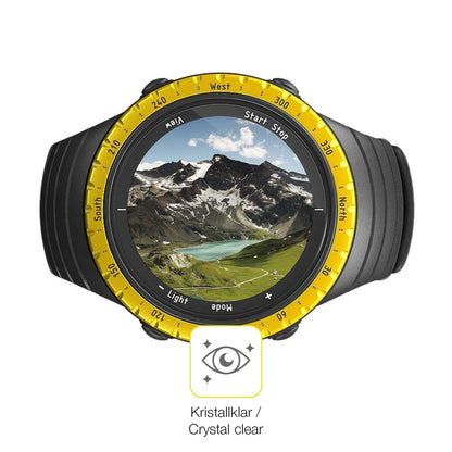 2x 3D Full Cover Schutzfolie für Suunto Core Black Yellow
