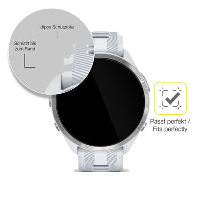 2x 3D Full Cover Schutzfolie für Garmin Forerunner 975