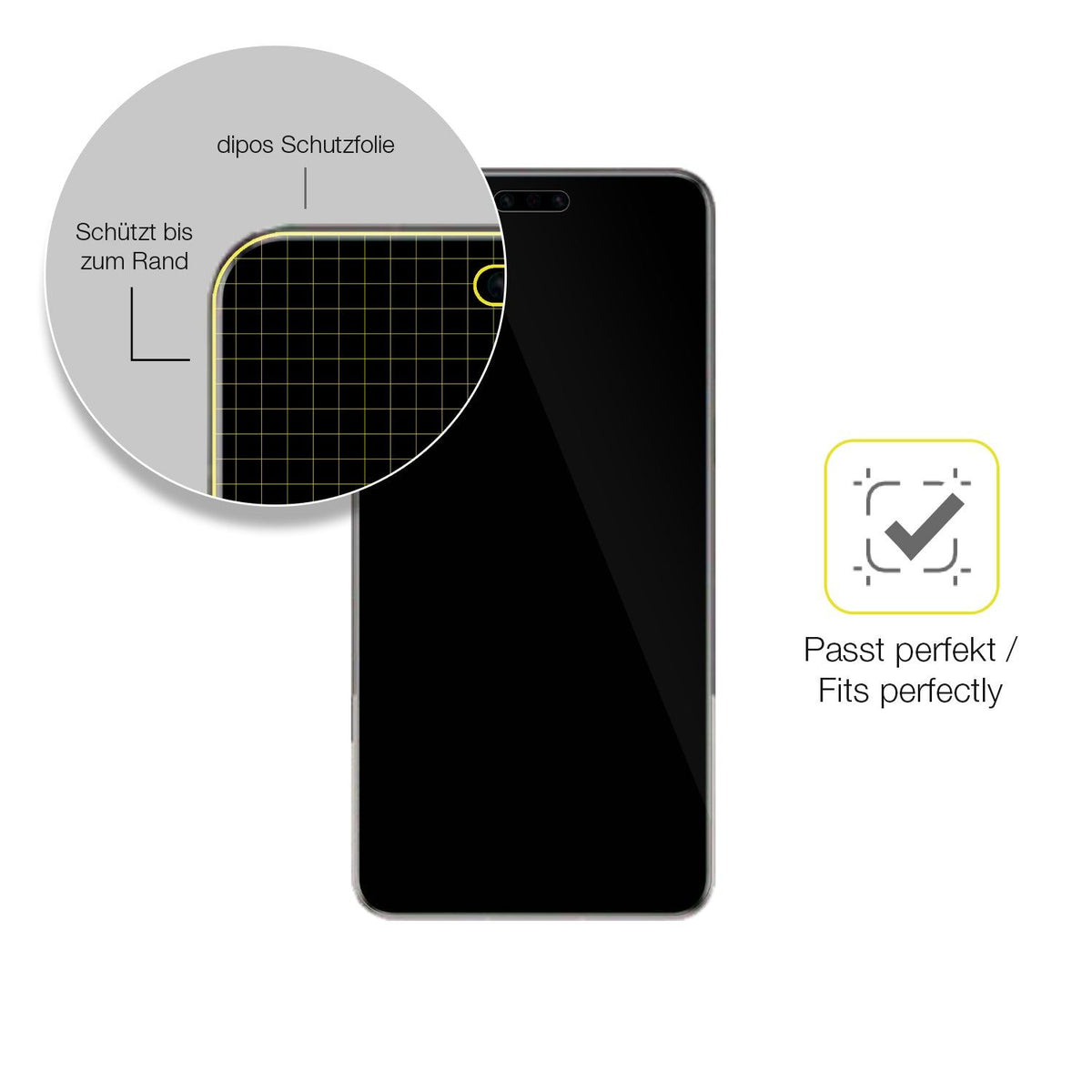 2x 3D Full Cover Schutzfolie für Huawei Mate 60 Pro Plus