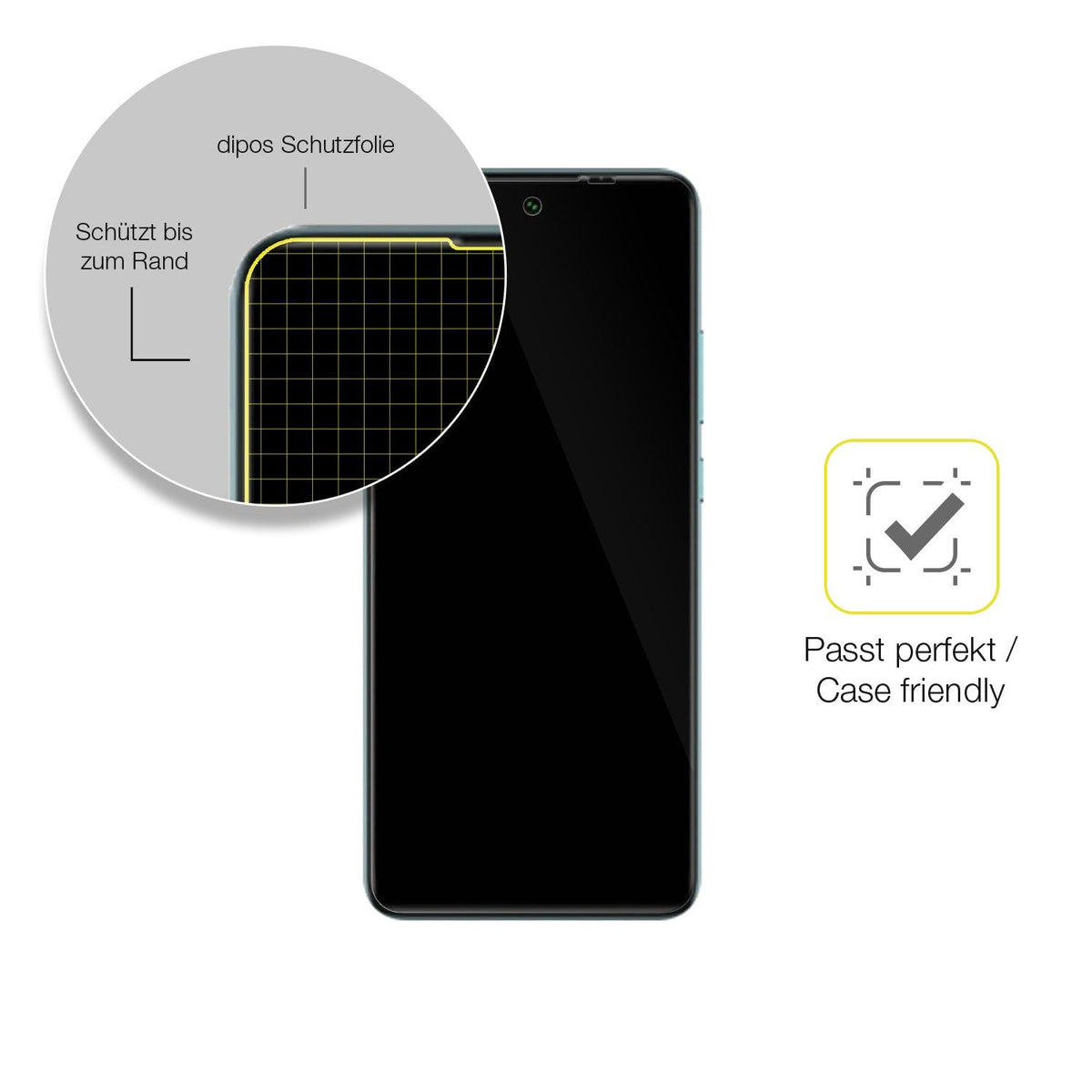 2x 3D Full Cover Schutzfolie für General Mobile GM22 Plus