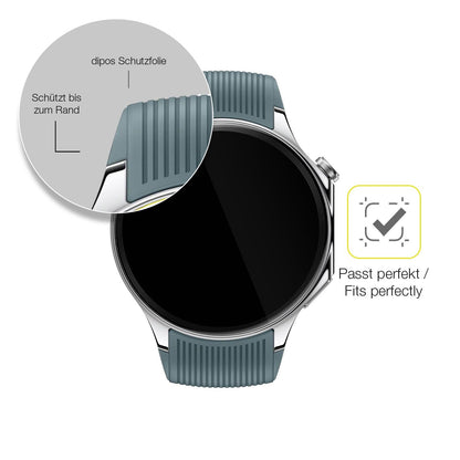 2x 3D Full Cover Schutzfolie für OnePlus Watch 2