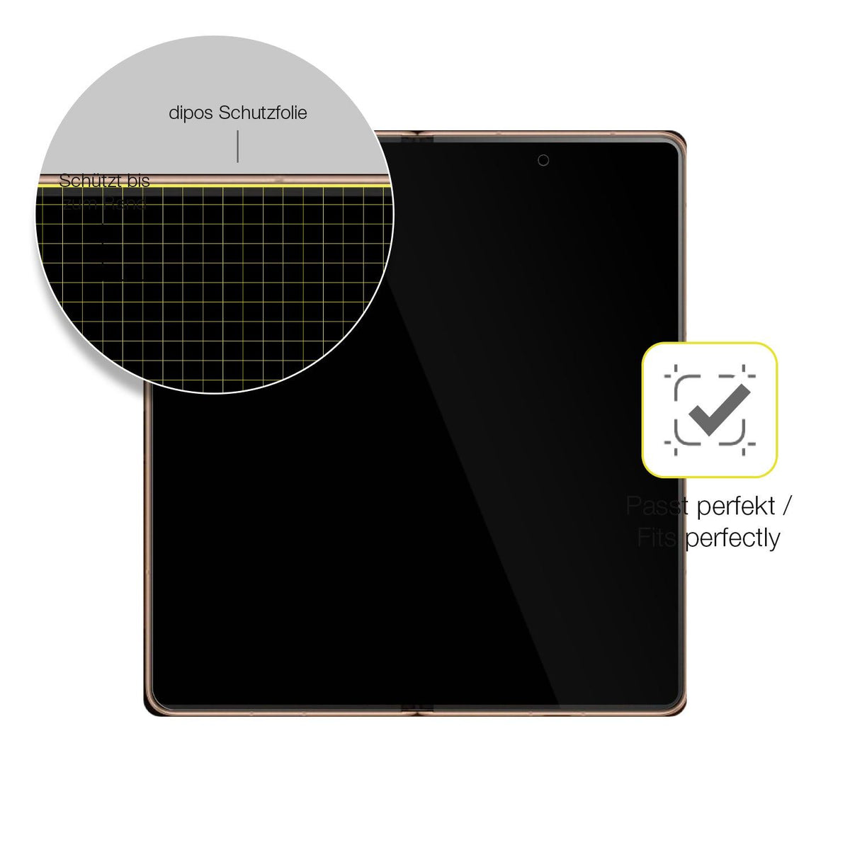 2x 3D Full Cover Schutzfolie für Honor Magic V3 (Innenseite)