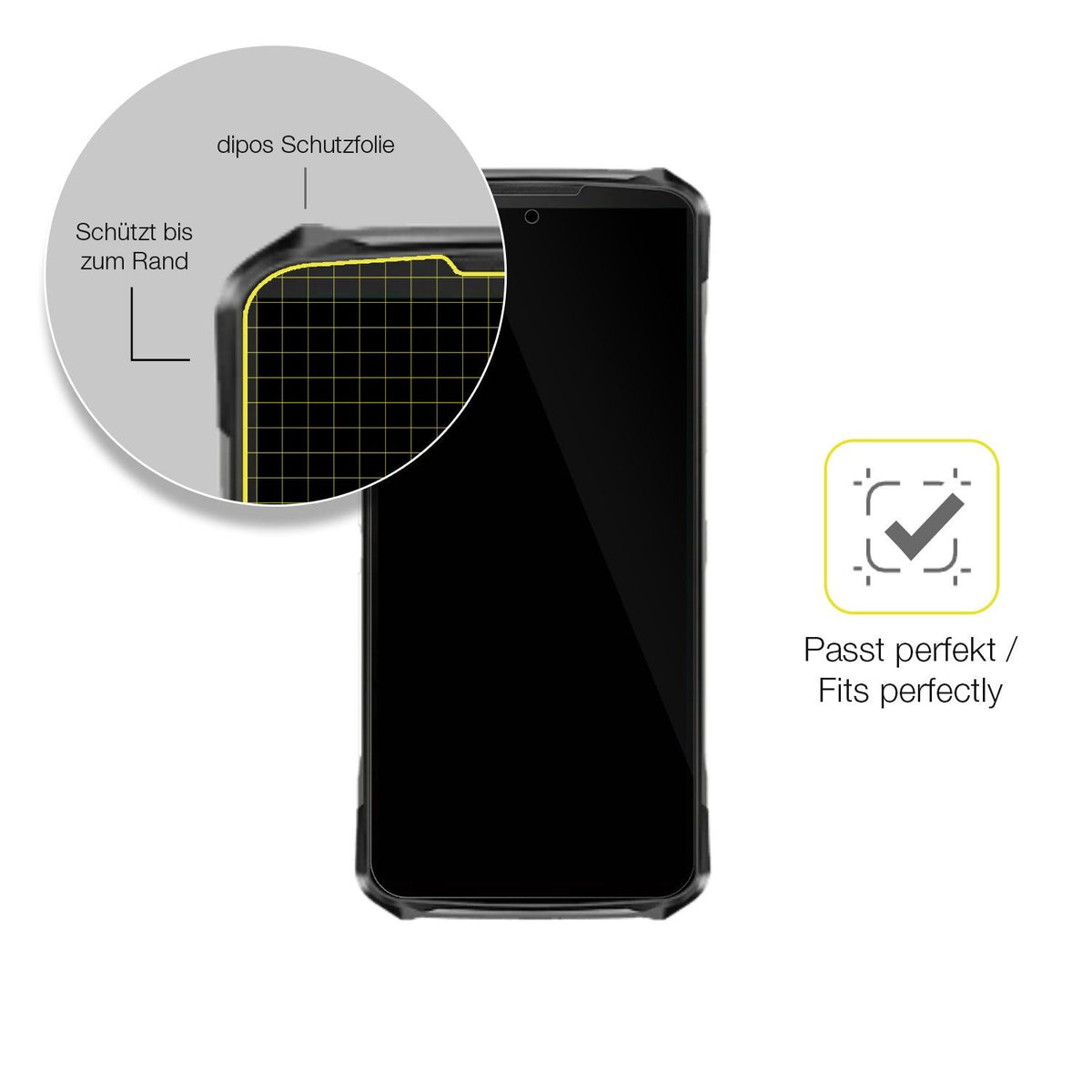 2x 3D Full Cover Schutzfolie für Doogee S119