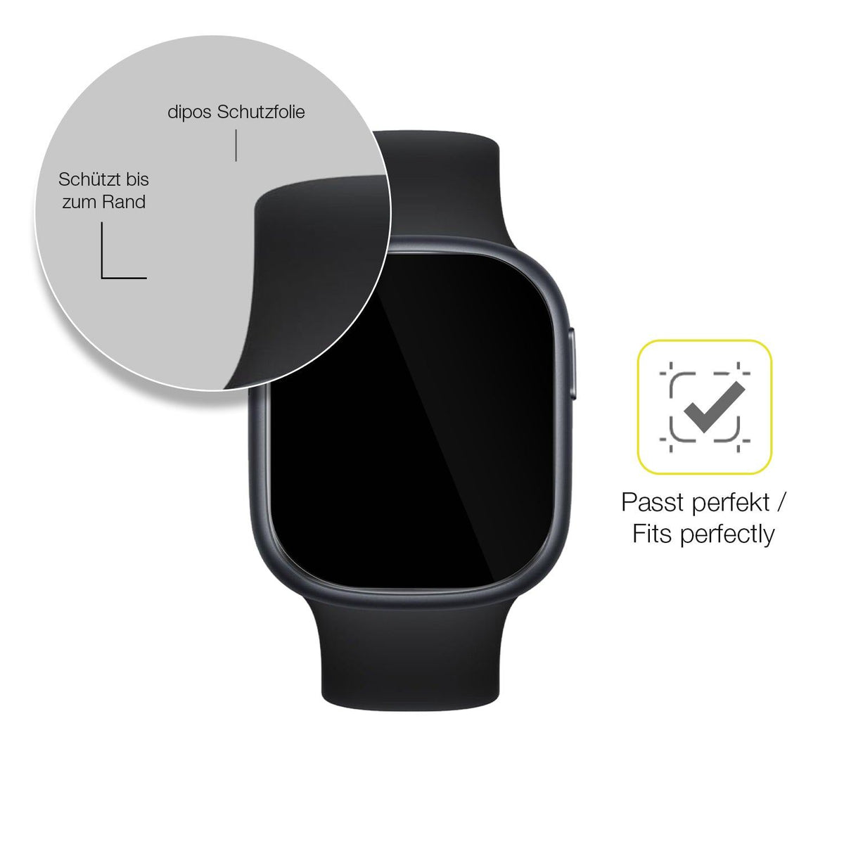 2x 3D Full Cover Schutzfolie für Honor Watch 4